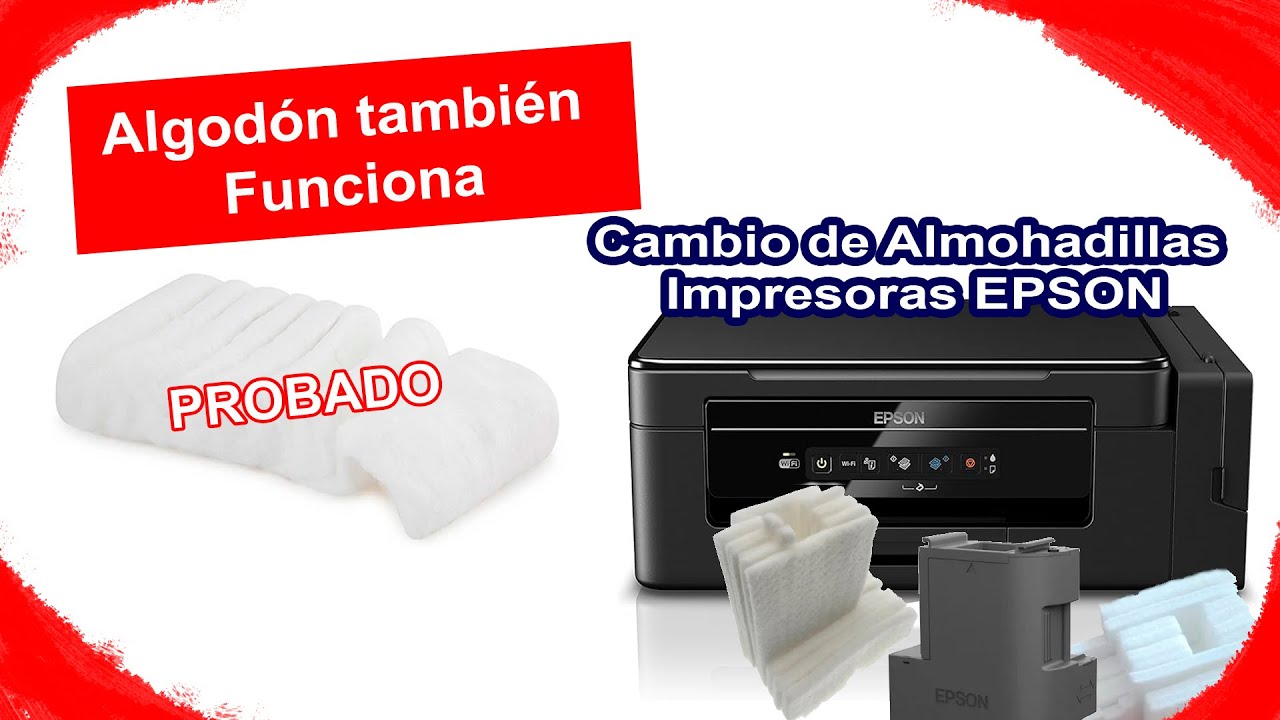 Cambio de almohadillas impresoras epson - Algod&oacute;n tambi&eacute;n funciona