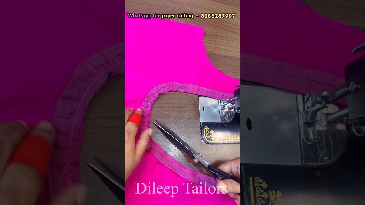 गले पर पट्टी लगाने का ग़ज़ब का ट्रिक सीखें | सीधी पट्टी को राउंड गले पर कैसे लगाए | #shorts #viral