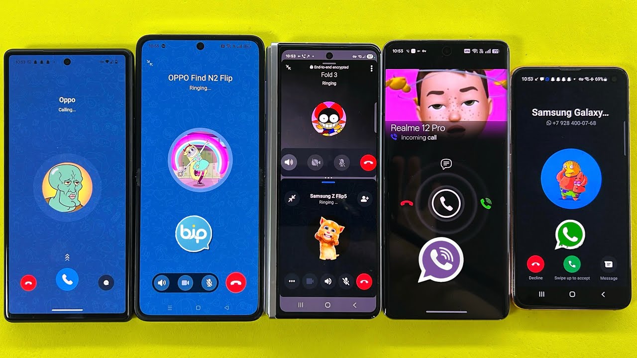 Social Media BIP+WhatsApp+Viber Incoming Outgoing Call Samsung Z Fold3, Realme, Google Pixel, OPPO 