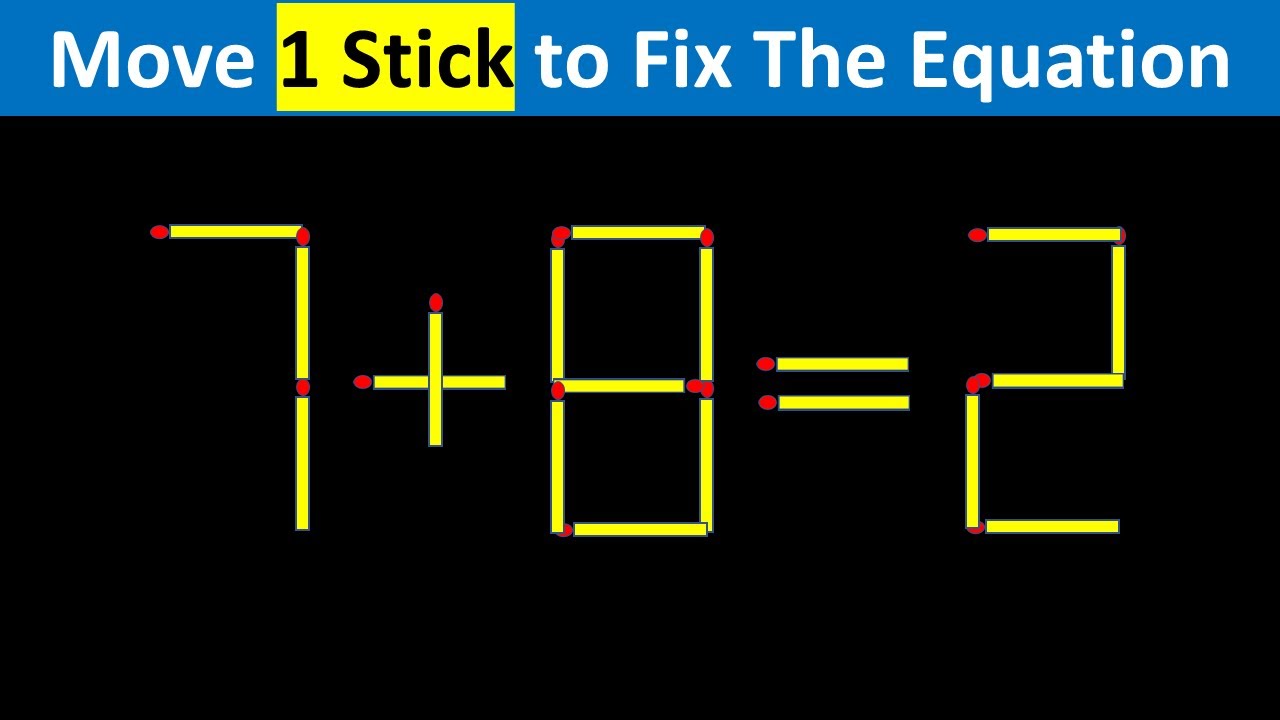 Matchstick Puzzle - Fix The Equation #matchstickpuzzle #simplylogical
