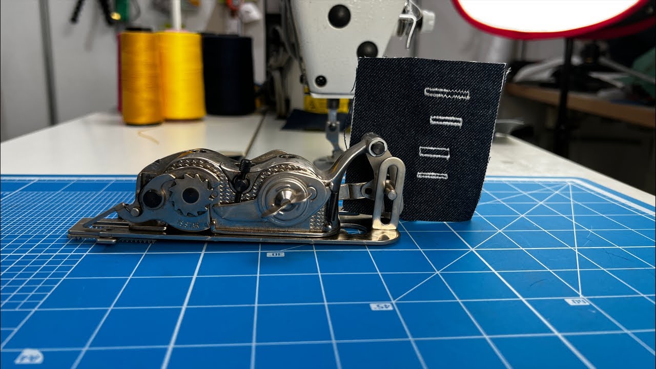 Aparato para hacer ojales en máquina de coser recta (instalación)