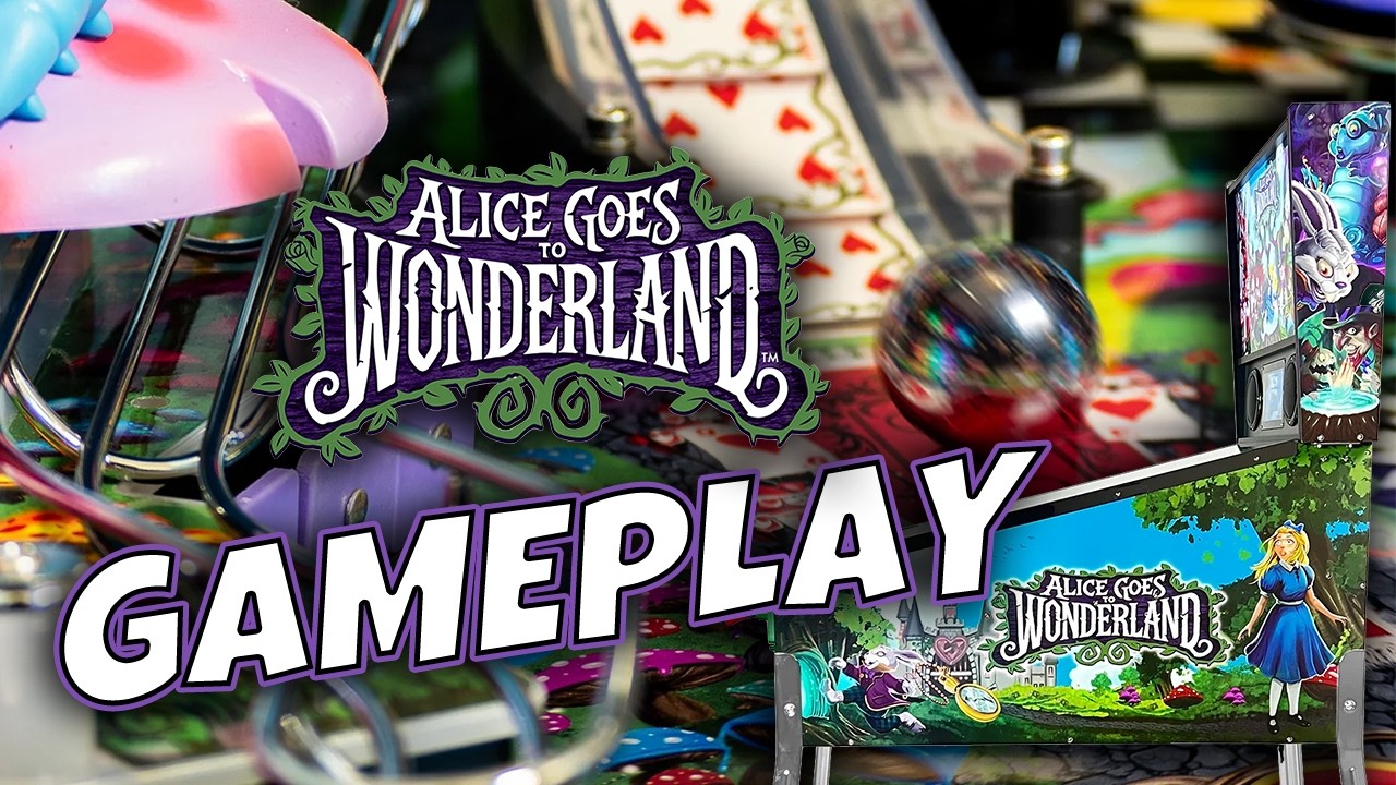 Игровой процесс пинбола «Алиса в Стране чудес» — Wonderland Amusements