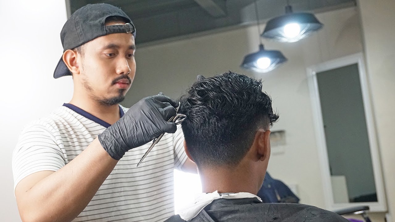 MEN'S HAIRCUT TUTORIAL | UPPERCUT | CURLY WAVY POMP WITH TAPER | FT. ZAHIR OF POTENZA BROTHERS