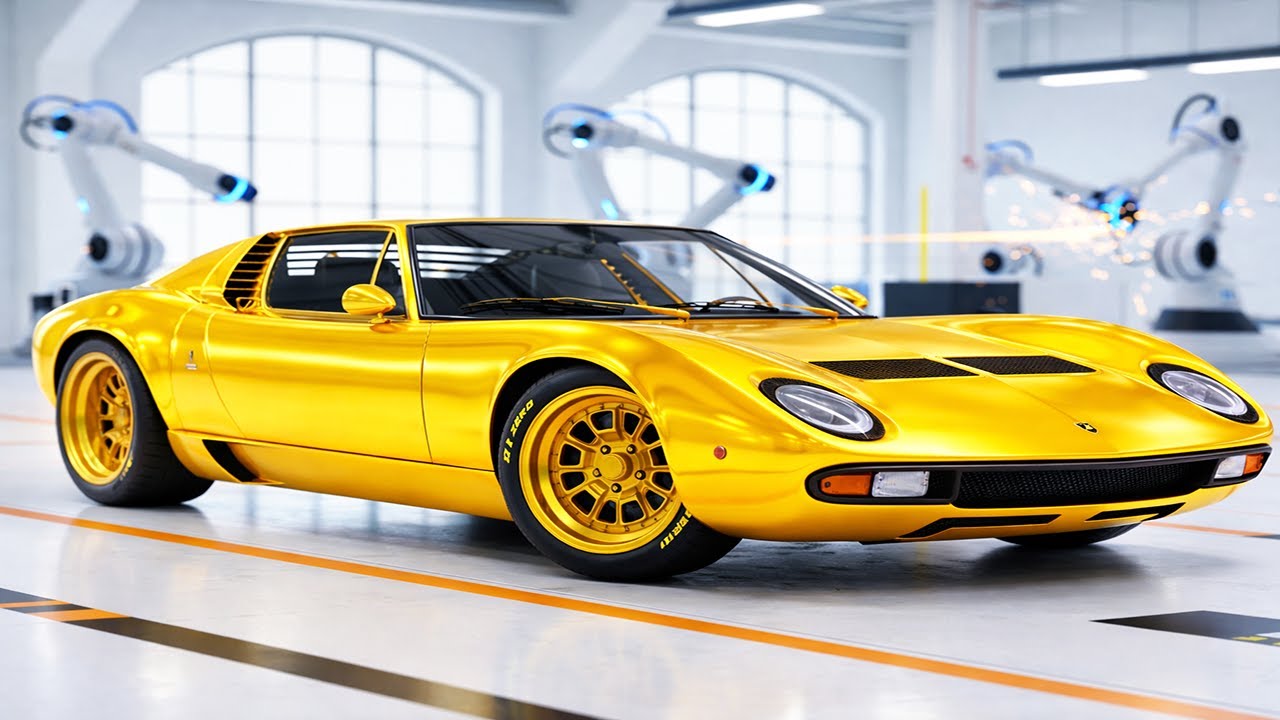 Crafting a Lamborghini Miura Jota from 24k gold – The ultimate prototype racing car.