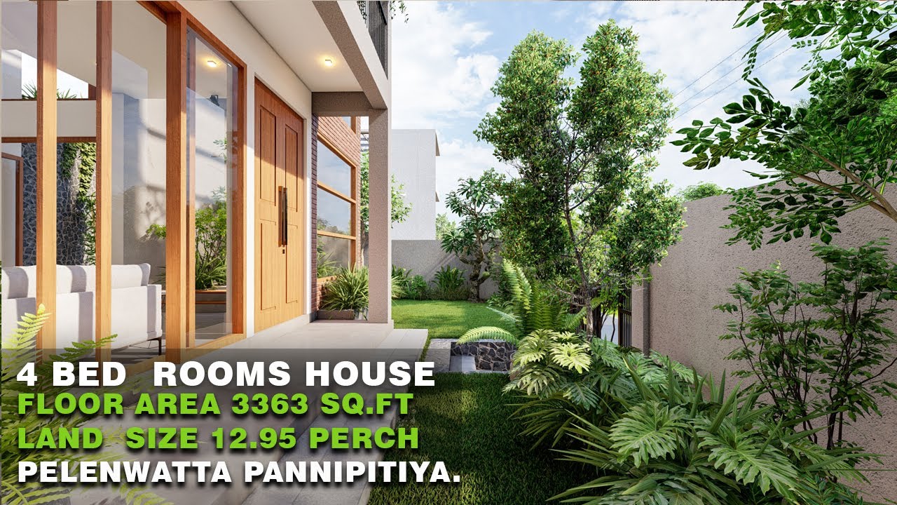 4 Bed rooms House Design @ Pannipitiya , Sri Lanka | Modern House design | 12.95 perch Land