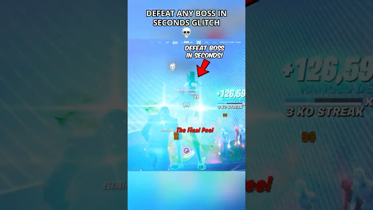 INSTANT DEFEAT ANY BOSS GLITCH in Fortnite Season 4😳 (Chapter 6) #fortnite #foryou #shortsfeed #fy