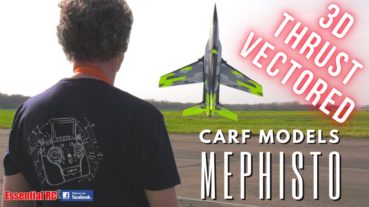 TRICKED OUT !!! CARF MEPHISTO RC TURBINE JET | TUMBLES and HOVERING DEMO