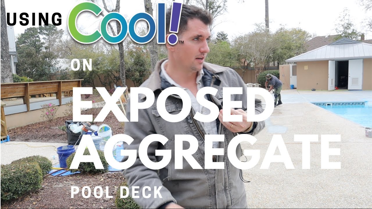 COOL Pool Deck Coating for Exposed Aggregate Pebble Decks.