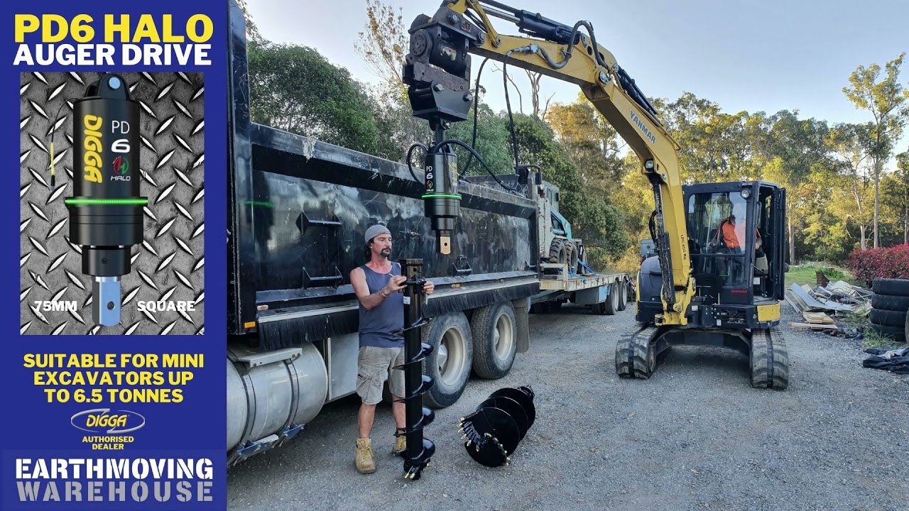 Digga PD6 Halo Auger Drive - Mini Excavator 5T