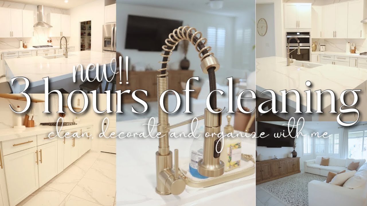3 HOUR CLEANING MARATHON 2024 || CLEANING, ORGANIZING & DECORATING!