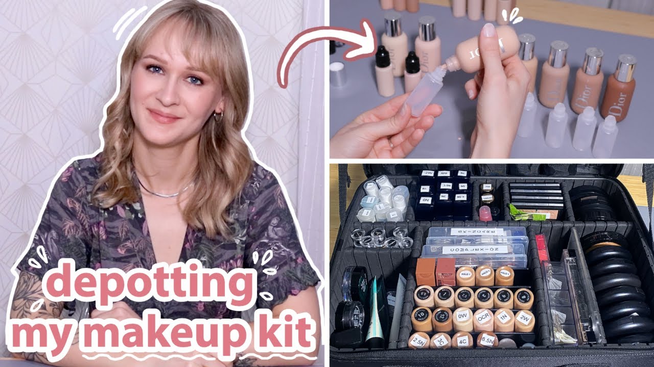 DEPOTTING, REORGANIZING & DECLUTTERING my PRO MAKEUP KIT