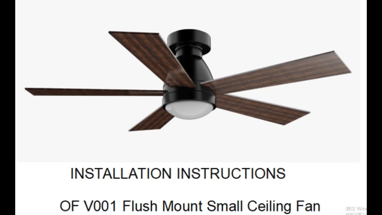 Model V001 flush mount samrt ceiling fan Installation video