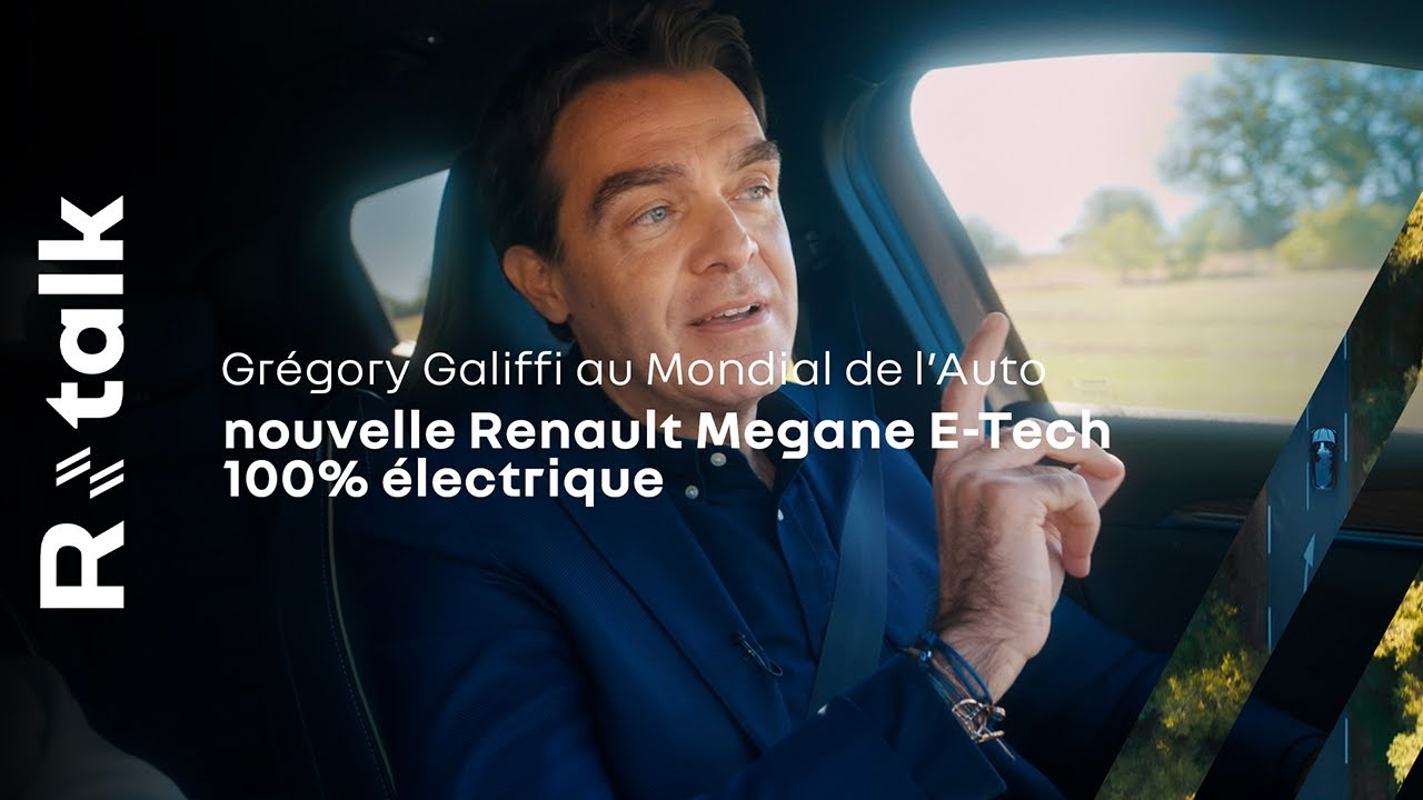 Grégory Galiffi prend la route du Mondial de l’Auto | nouvelle Renault Megane E-Tech électrique