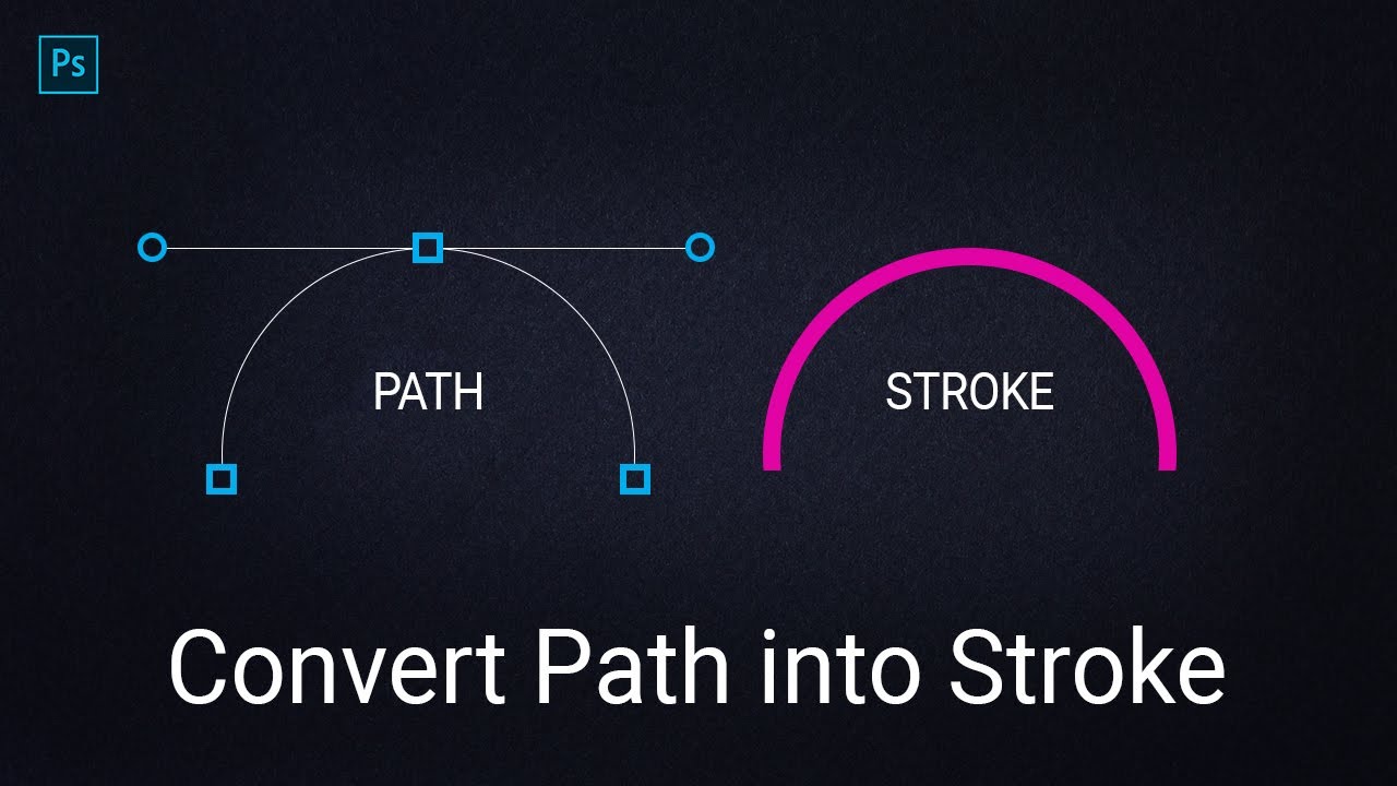 How to Convert Path into Stroke in Photoshop | Make Pen Tool Path into Stroke | Pen tool stroke path