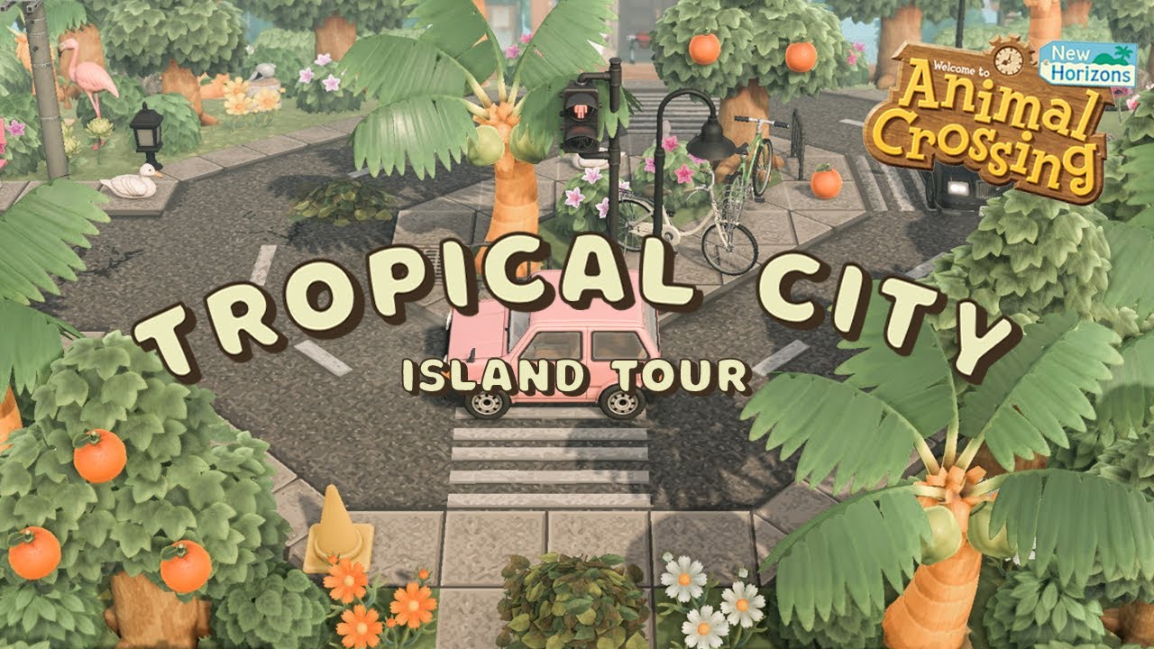 Реалистичный тур по тропическому городу и острову // Animal Crossing New Horizons