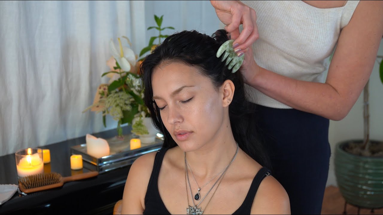 ASMR Hair Play, Hair Brushing, Scalp Attention/Massage w Maleah 💕 (Whisper)