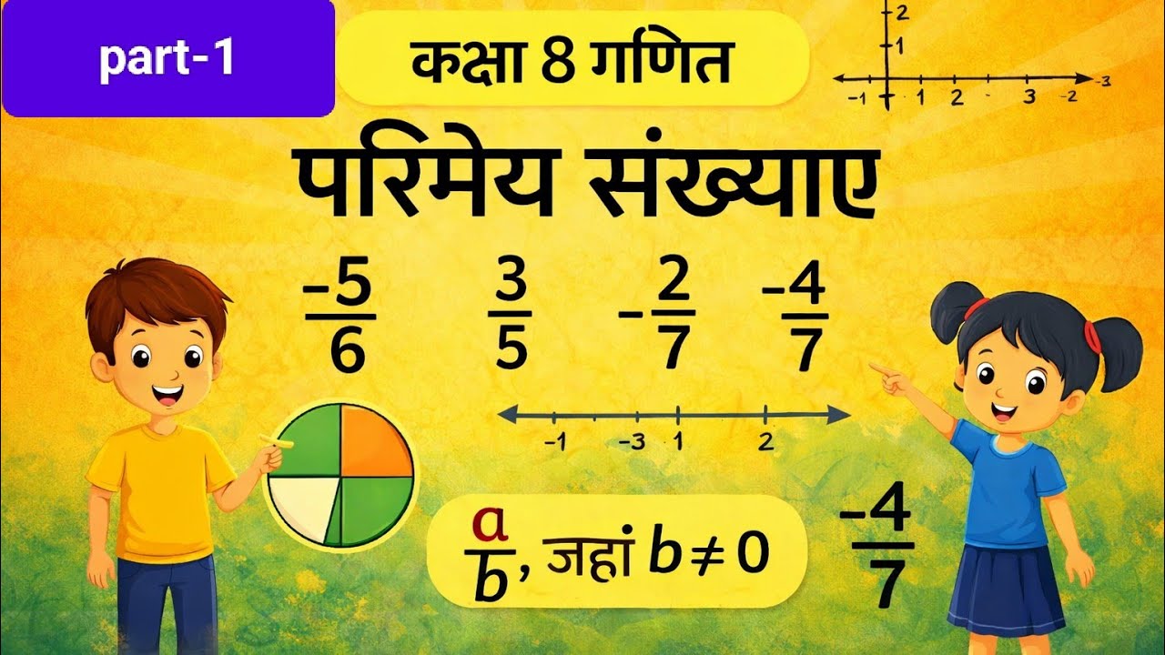 परिमेय संख्याएं Chepter 1 Exercise 1.1  part- 1  Class 8th maths for JAC/ CBSE board Ncert 