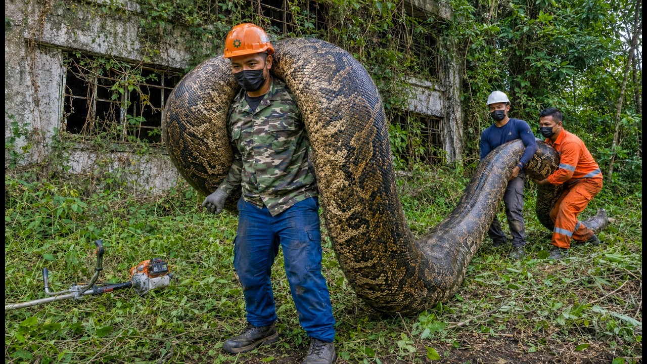 Catching Giant Python Inside an Abandoned House | Dangerous Rescue Mission | Survival Skill