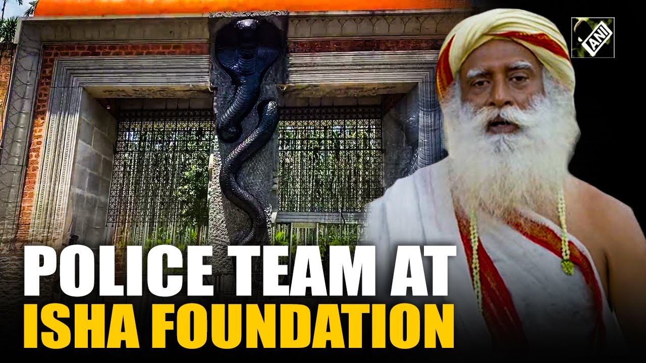 Police team at Sadhguru’s Isha Foundation in Coimbatore