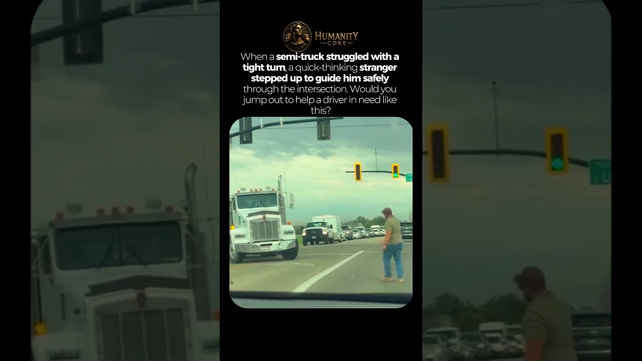 He Didn't Just Sit In Traffic - He Helped 🚛❤️