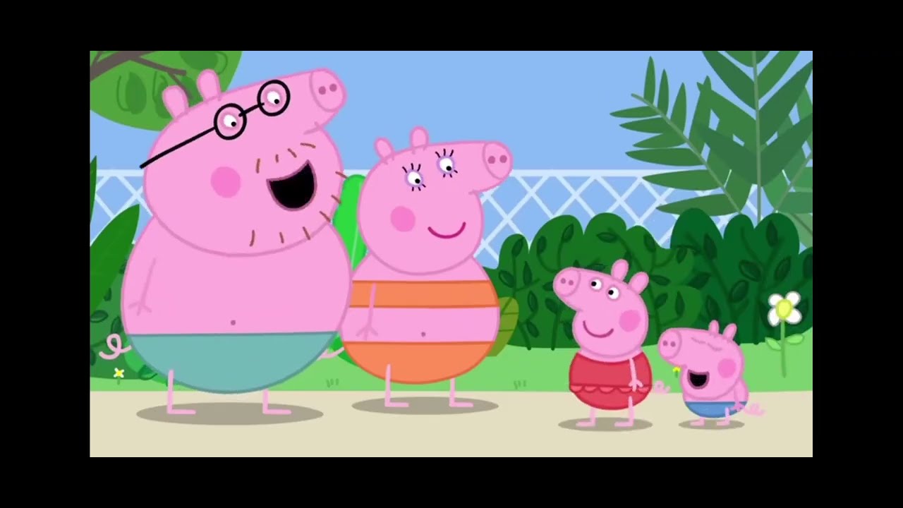 Peppa pik, plat op het water.( voice over.)