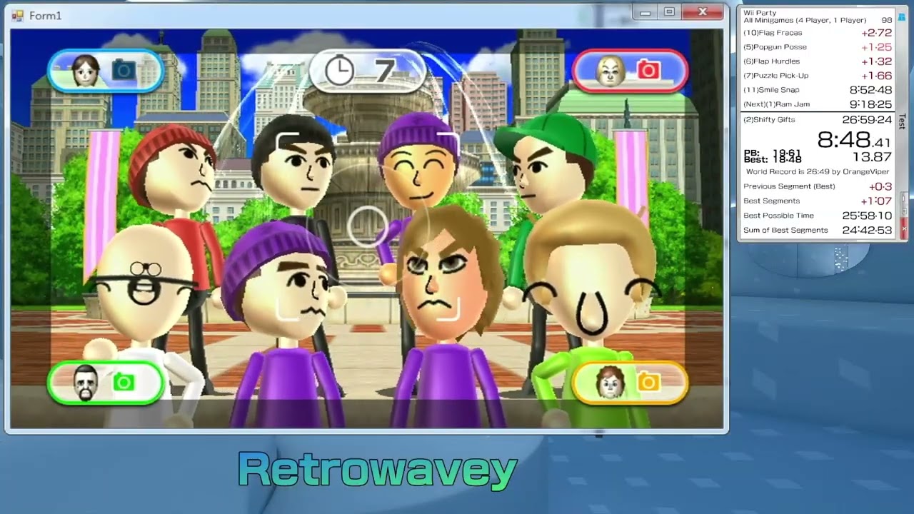 [WR] Wii Party All 4 Player Minigames in 26:40