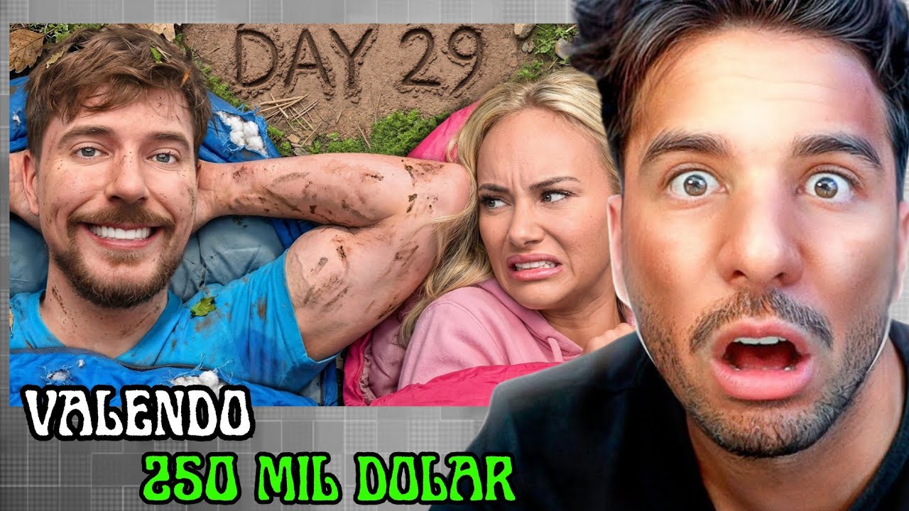 PIUZINHO REAGINDO  SOBREVIVA 30 DIAS NA SELVA COM SEU EX E GANHE $250,000 DESAFIO DO MRBEAST
