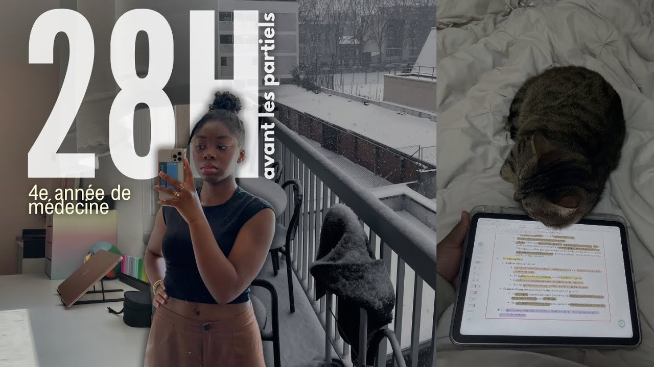 28H AVANT LES PARTIELS | révisions de dernière minute, study vlog médecine, méthode de travail,..