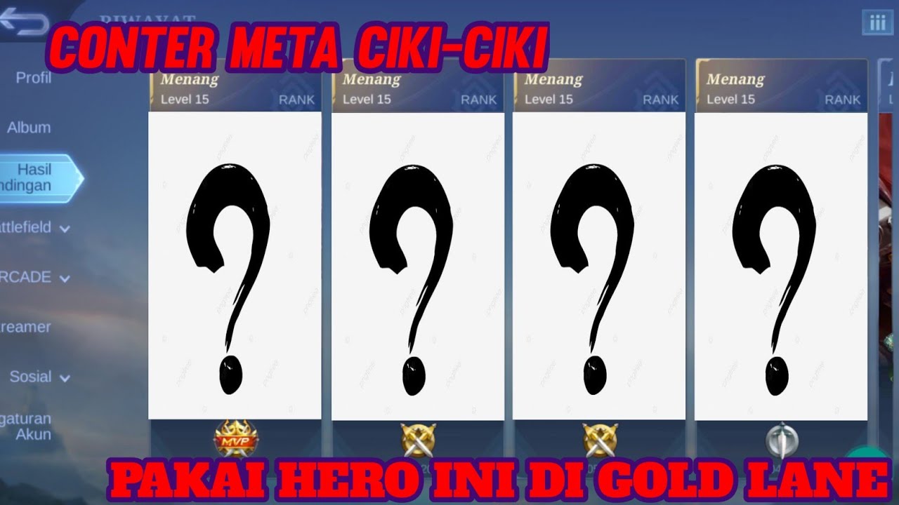 CONTER META CIKI-CIKI MOBILE LEGEND | HERO GOLD LANE OP ATASI META CIKI-CIKI - MOBILE LEGEND