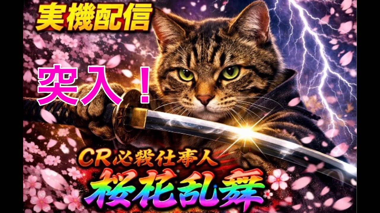 【パチンコ実機配信】ＣＲ必殺仕事人 桜花乱舞【ライブ配信】：闇夜の一騎打ち！#必殺仕事人       #パチンコ実機  #パチンコ配信