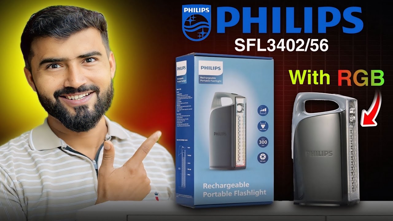 PHILIPS ABS Multi-Functional Rechargeable Flashlight || Philips SFL3402/56 Portable Flashlight