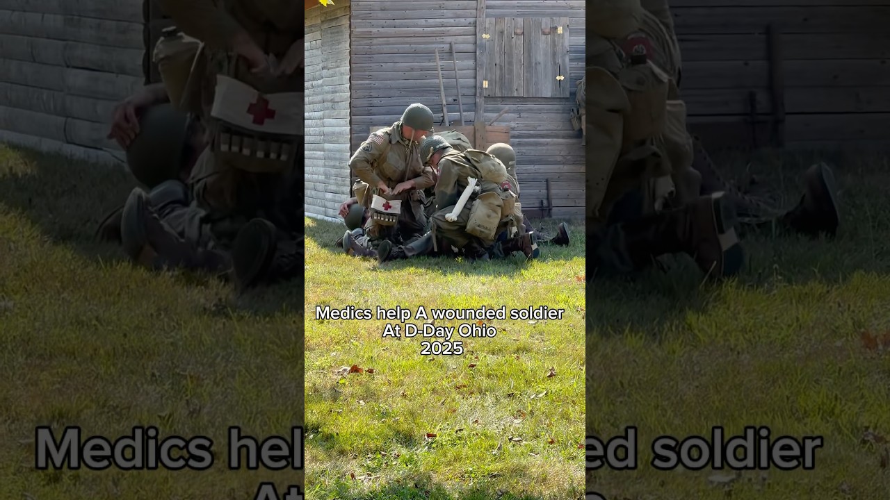 Airborne medics D-Day Ohio reenactment 2025 #history #1940s #ww2