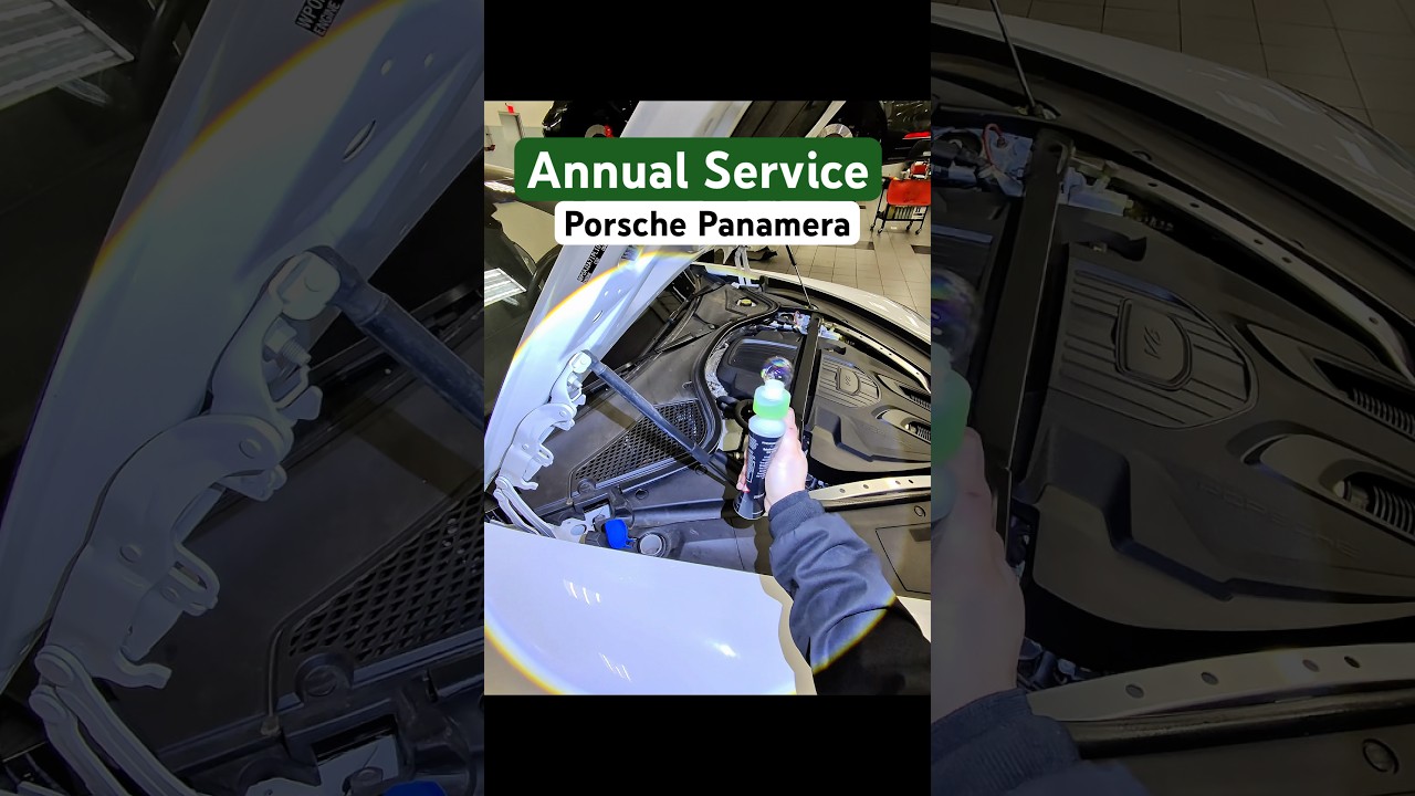 Annual service on a 2.9L Panamera #cartok #panamera #dealershiplife