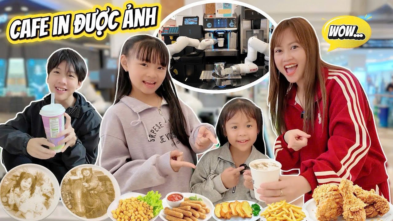 Một Ngày Đưa Cậu Hải Đi Giải Ngố - Mint Vy, Na Thích Thú Khi Lần Đầu Được Uống Cafe In Ảnh Siêu Hót