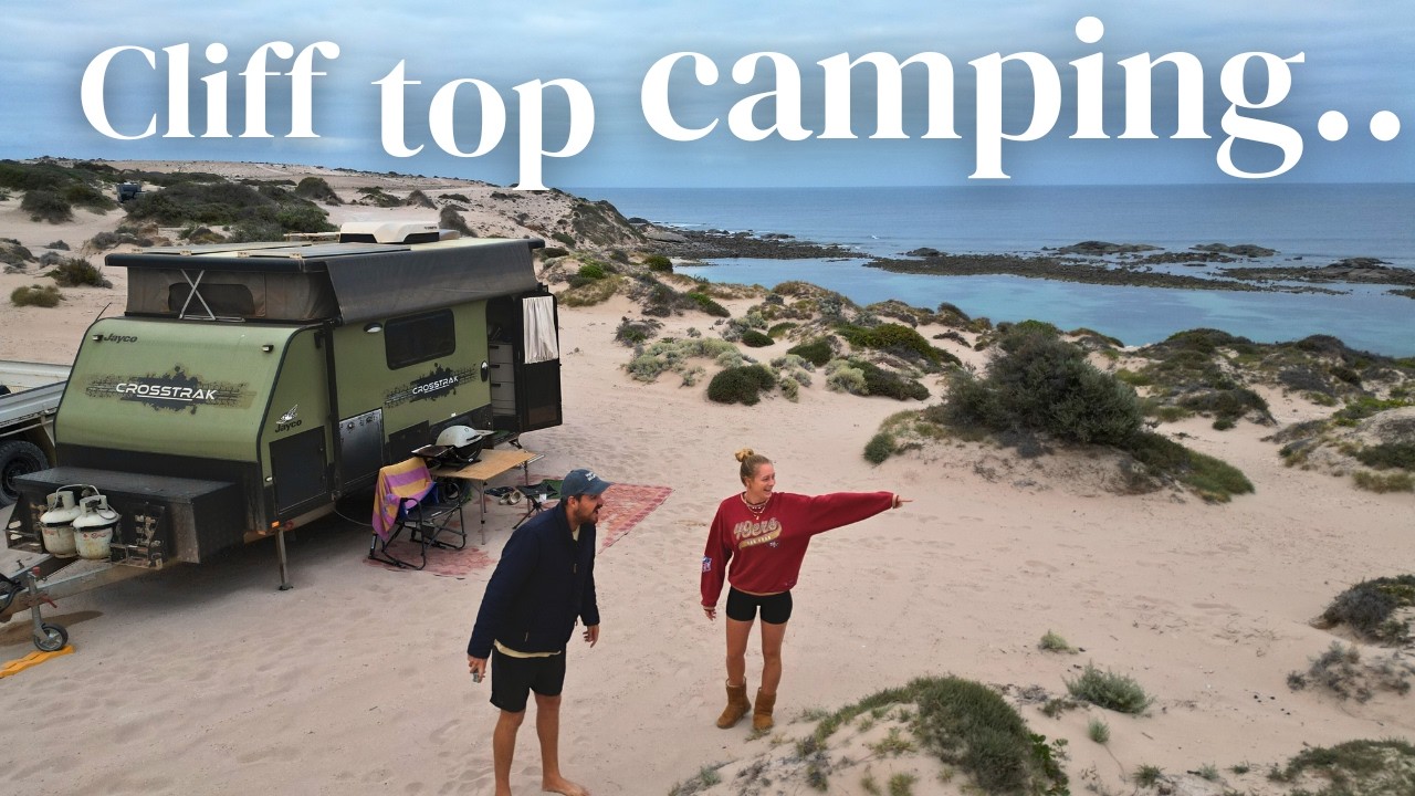 Cliff top camping on the Eyre Peninsula, South Australia