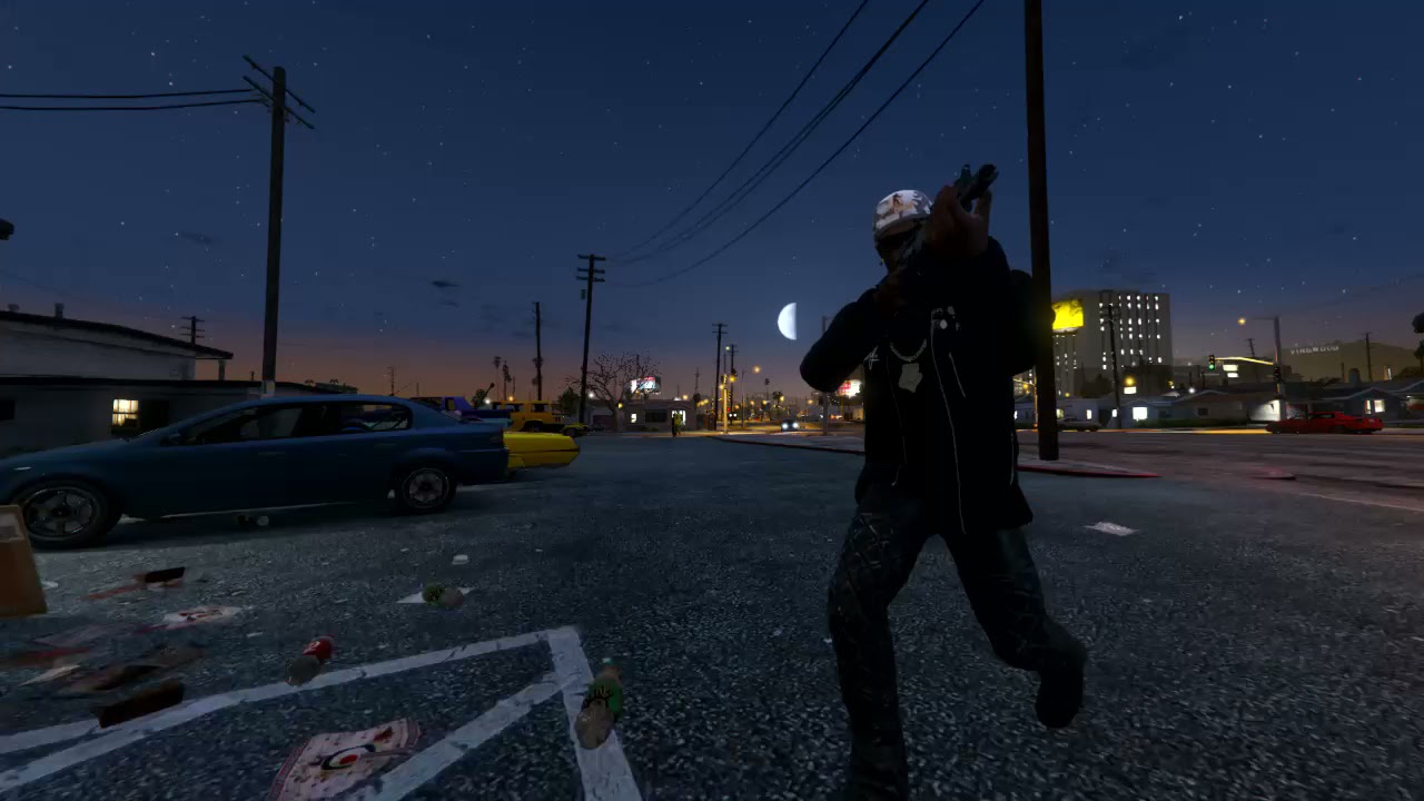 Shoot out with vagos in the hood