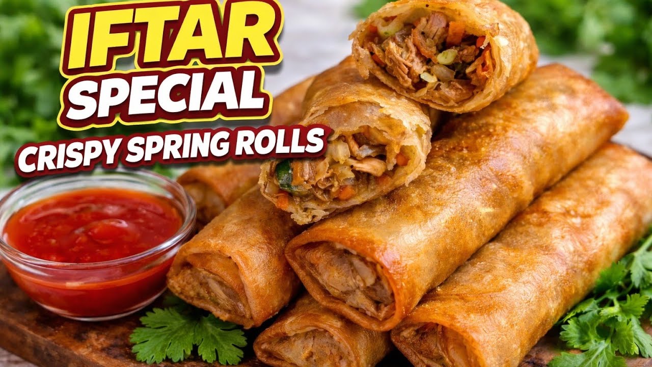 Ramzan Special Chicken Spring Rolls 😍 Crispy & Juicy | Easy Iftar Snack Recipe