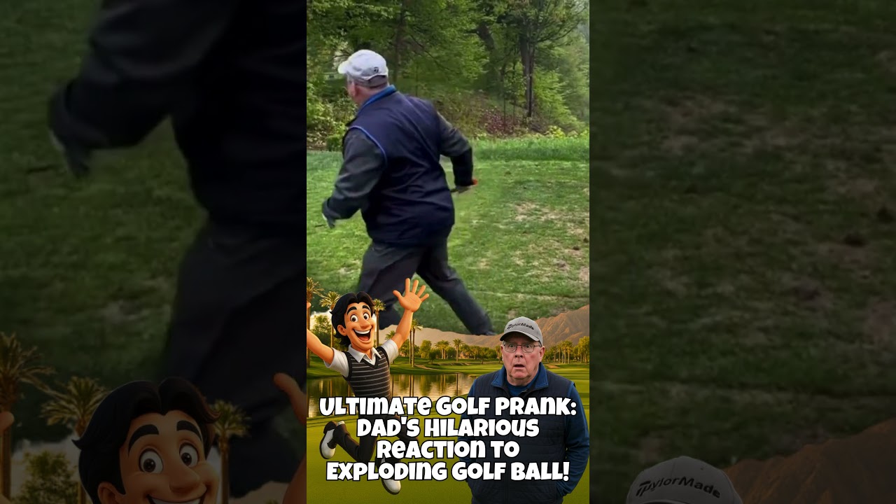 Ultimate Golf Prank: Dad's Hilarious Reaction to Exploding Golf Ball! #golfpranks #explodinggolfball