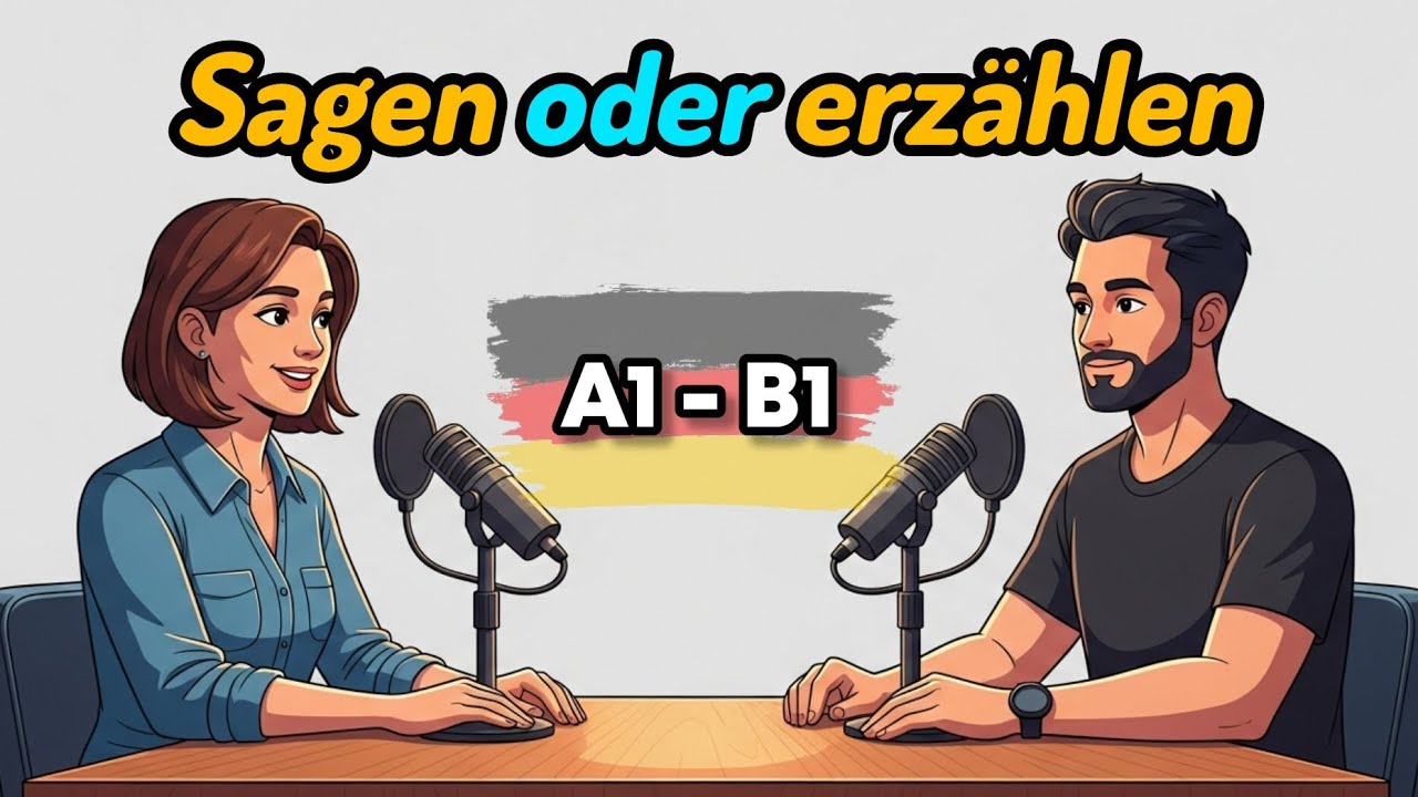 Sagen oder erzählen , Learn German with Podcast A2-B1 #deutschlernen #learngerman 