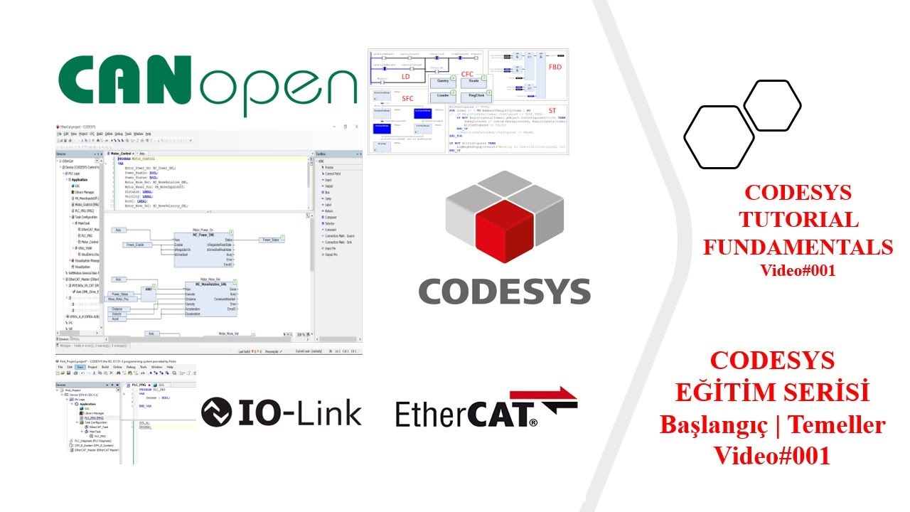 Codesys Eğitim Serisi  #V001 |BAŞLANGI&Ccedil;/TEMEL ATMA (Tutorial)