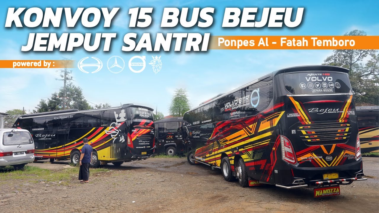KONVOY 15 BUS BEJEU JEMPUT SANTRI DI PONPES AL FATAH TEMBORO