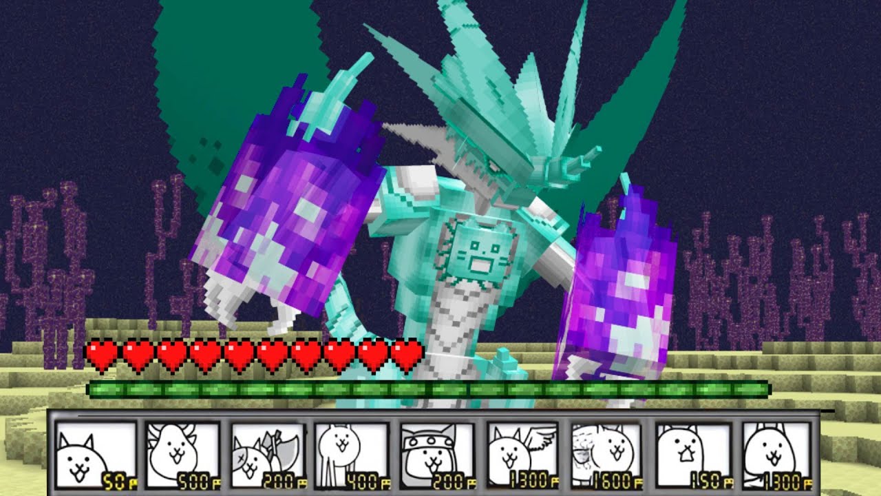 【マイクラ】にゃんこ大戦争のボスを作るマインクラフト４