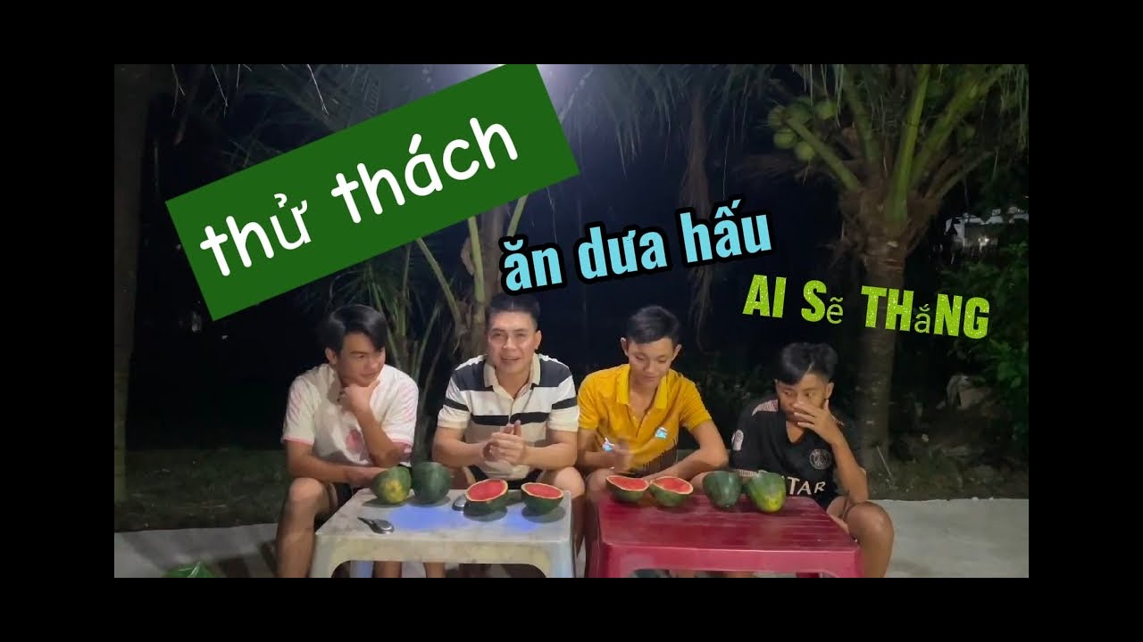Khánh vlog__cho teem ăn dưa hấu...ai sẽ là người thắng....