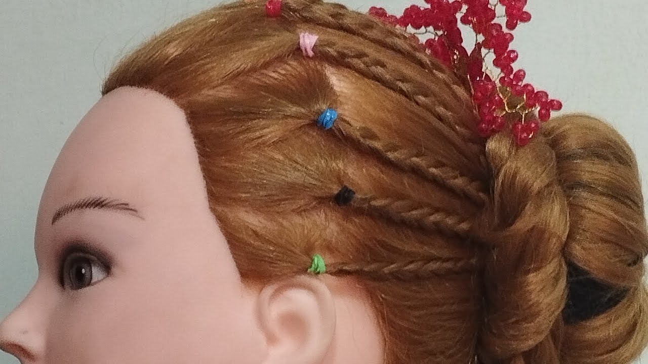 Bridal  Bun Hairstyle|🥰BridalHairstyle|Party Hair Hacks|Marriage Hair style Tutorial|