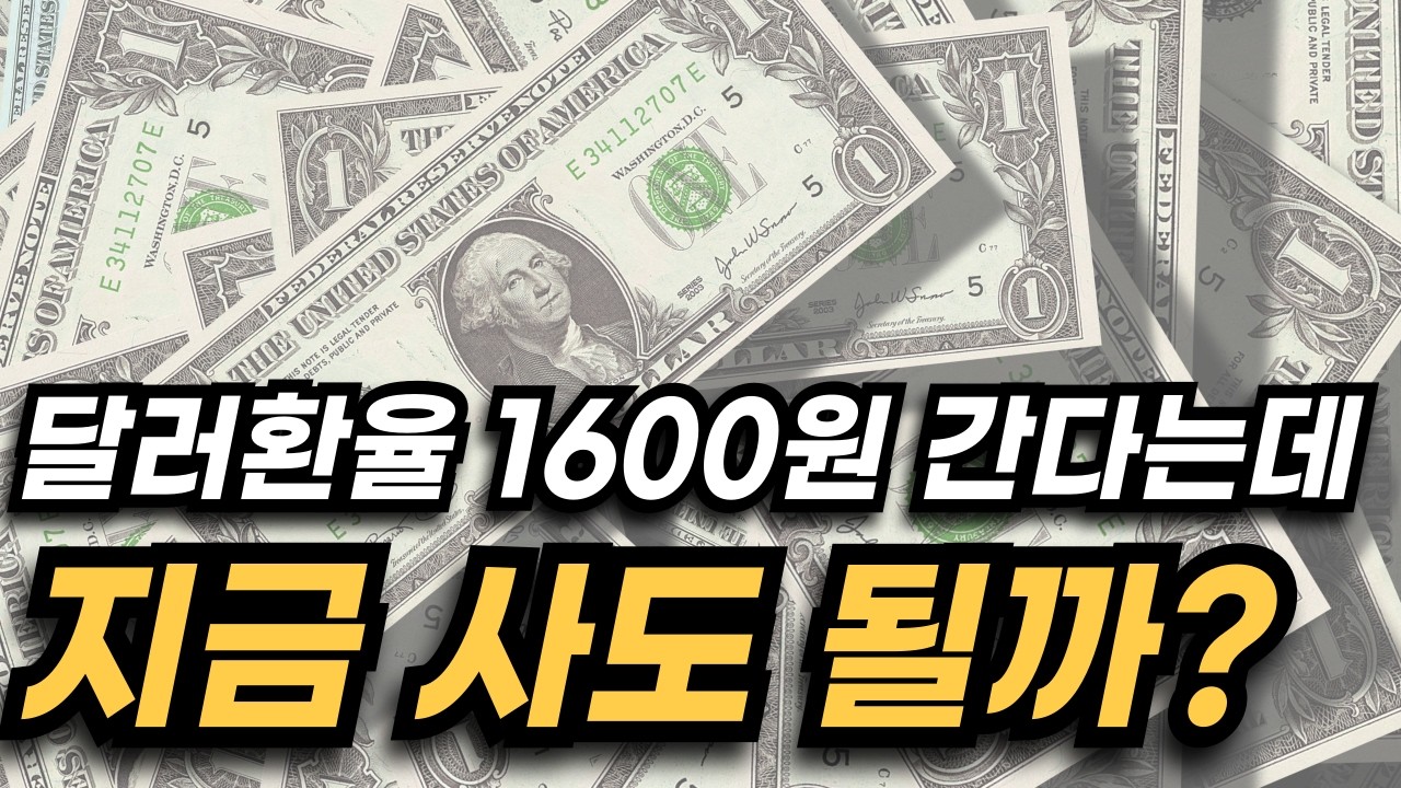 달러, 지금 사도 될지 정해드립니다