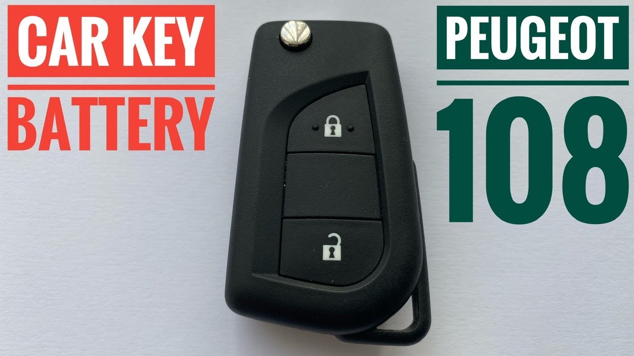 Peugeot 108 key fob battery replacement How to change keyless batterie - Diy - 标致车钥匙电池