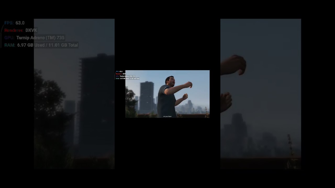 Gameplay Winlator Gta 5 | Poco f6 60 fps 