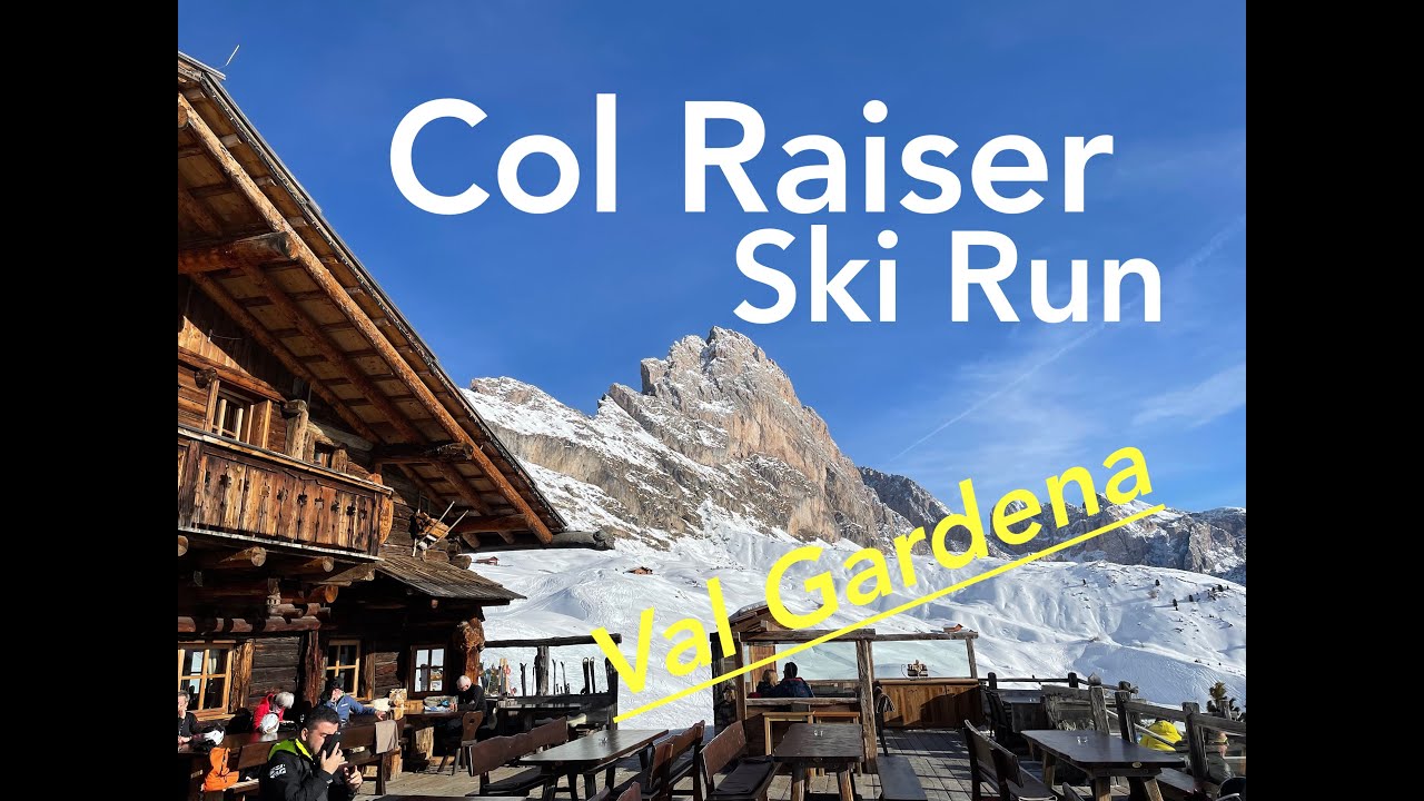 Col Raiser- ski ride to the bottom of the Col Raiser cable car lift [Seceda, Val Gardena, Dolomites]