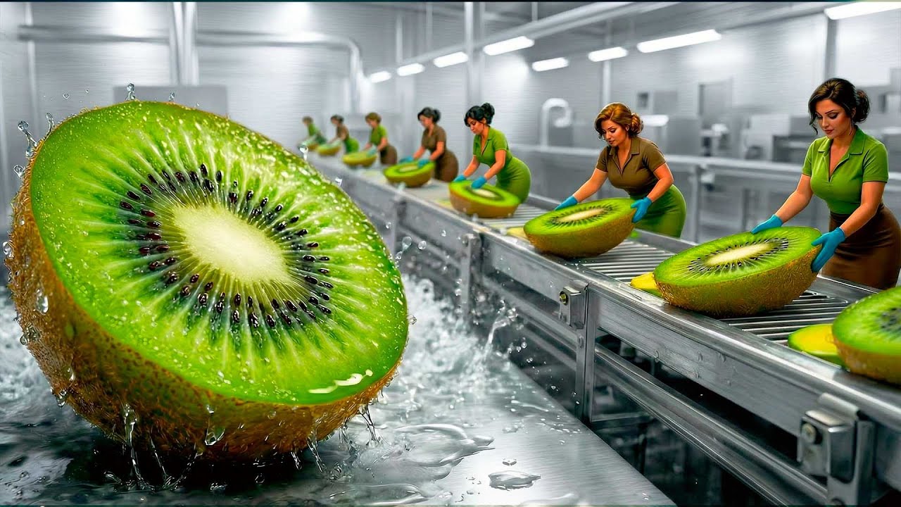 Inside a Modern Kiwi Processing Plant | Juice, Dried, Powder & Frozen Production