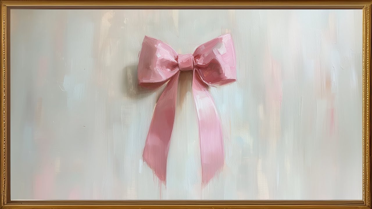 Coquette Bow Painting For Samsung Frame Tv Art Screensaver 2 Hs